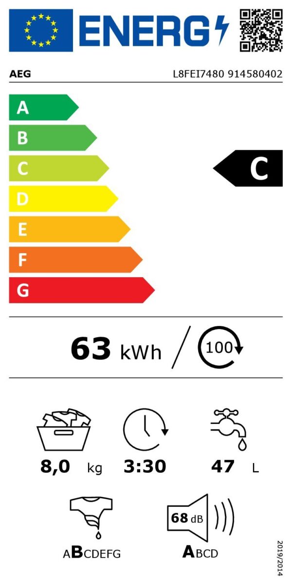 Пералня AEG L8FEI7480 - Image 5