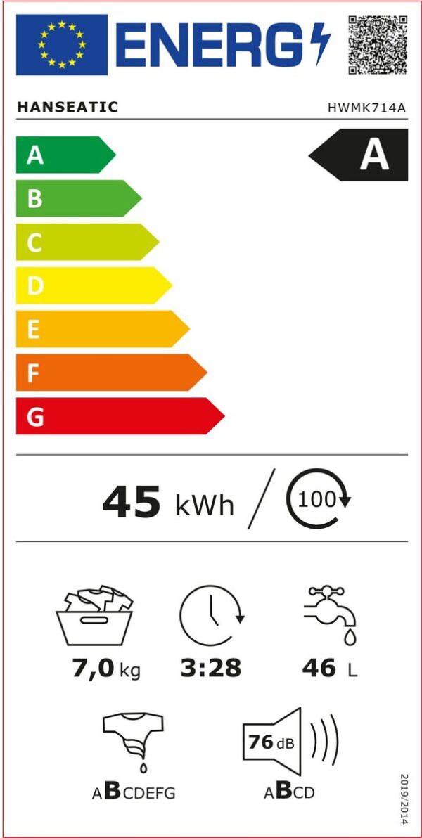 Пералня Hanseatic HWMK714A