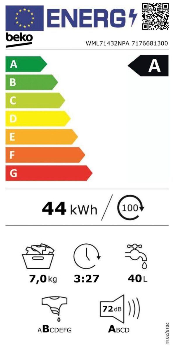 Пералня Beko WML71432NPA