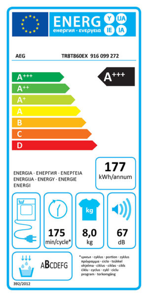 Сушилня AEG TR8T860EX